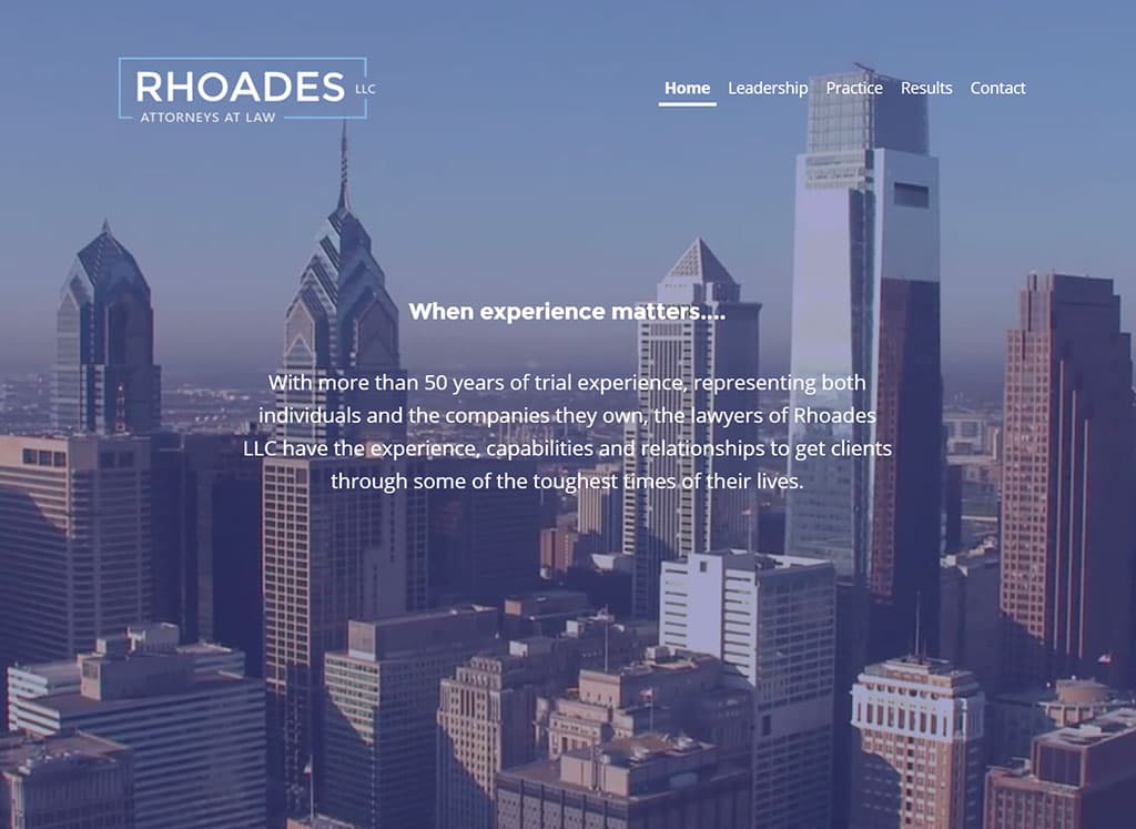 Rhoades, LLC Web Design