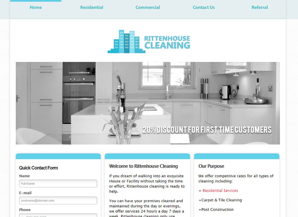 Rittenhouse Cleaning Web Design